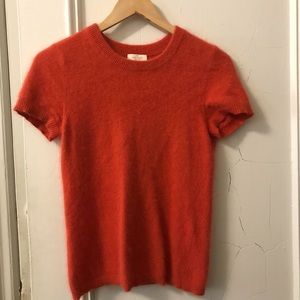 Kate Spade rabbit hair short sleeved sweater